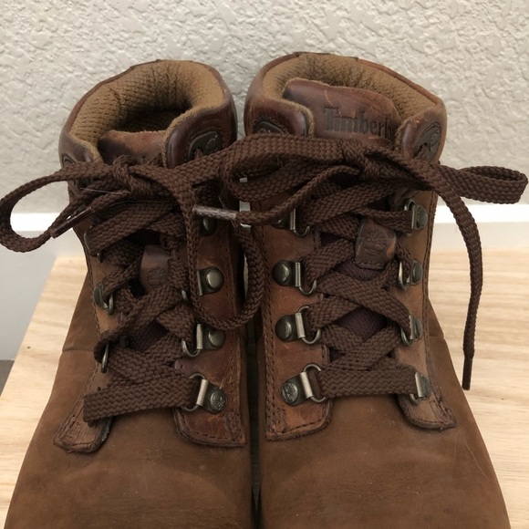 Timberland Dark Brown Leather Lace Up Hiking Boots 8.5 - Picture 8 of 11